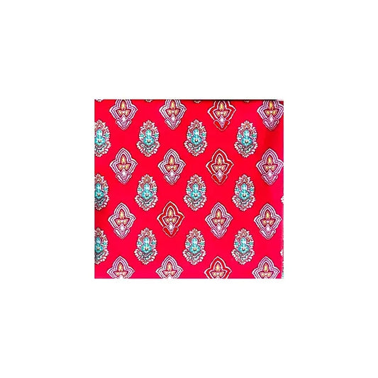 bandana rouge paisley coton Valrôme made in France motif provencaux