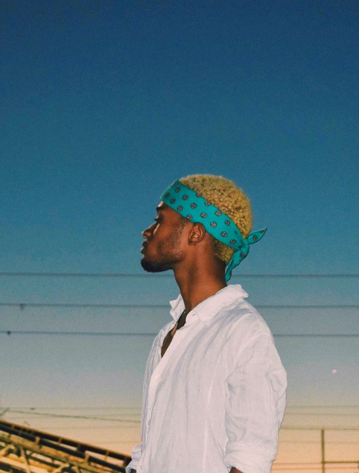 bandana turquoise coton Valdrôme Made in France