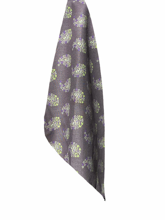bandana gris paisley coton Valrôme made in France motif provencaux