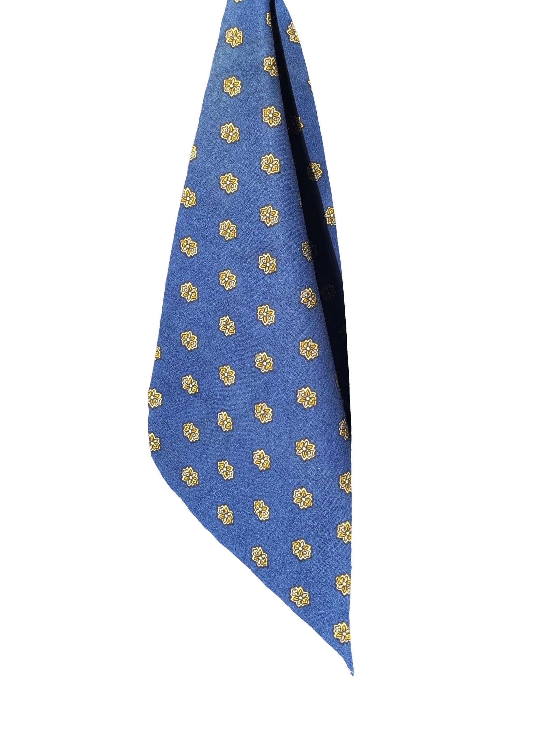 bandana bleu coton Valrôme made in France -motif provencaux