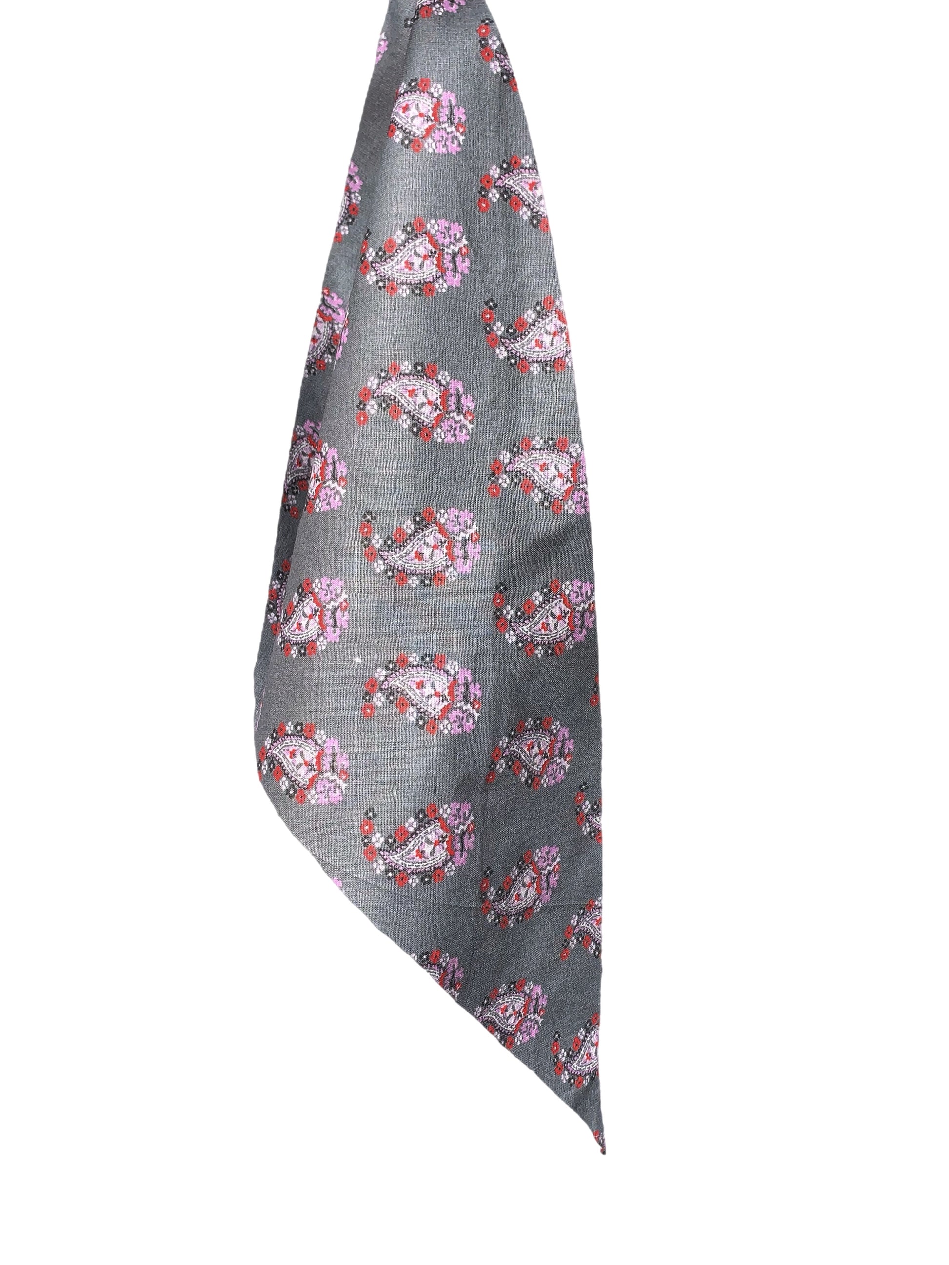 bandana gris paisley coton Valrôme made in France motif provencaux