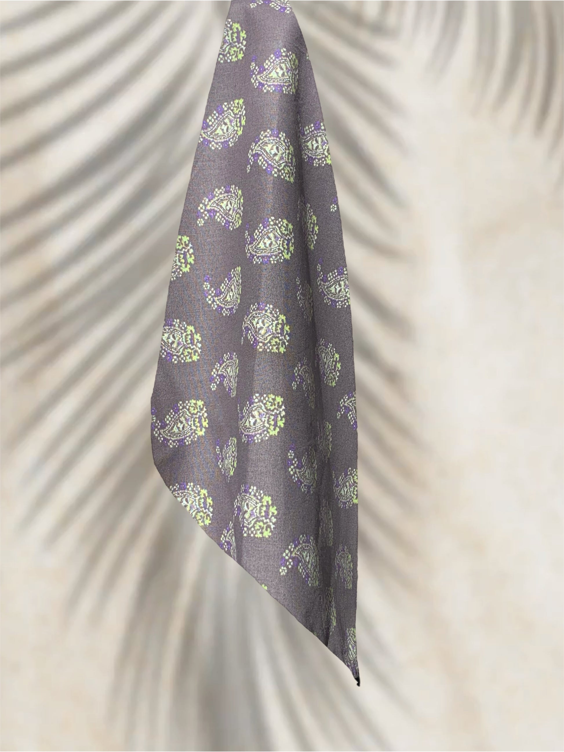 bandana gris paisley coton Valrôme made in France motif provencaux