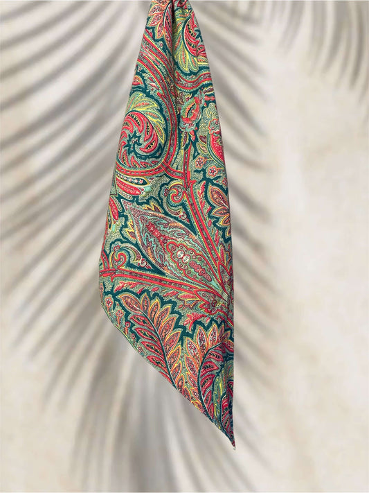 Bandana Héritage en tissu Valdrôme Made in France – motifs provençaux