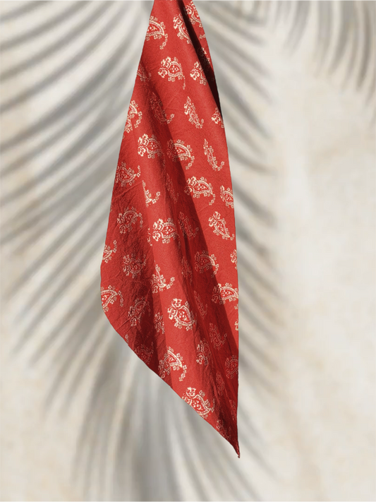 Bandana Paisley - Rouge - Made in France