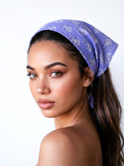 Paisley Bandana - Purple